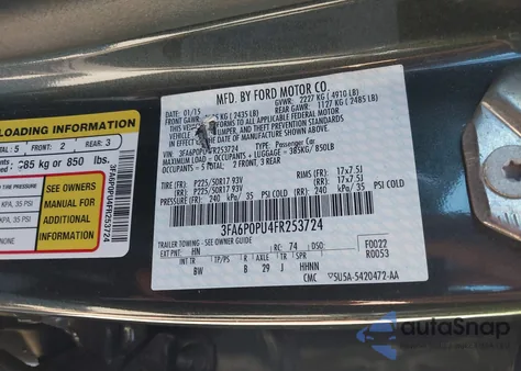 2015 Ford Fusion Energi Se Luxury from USA, damaged, VIN 3FA6P0PU4FR253724